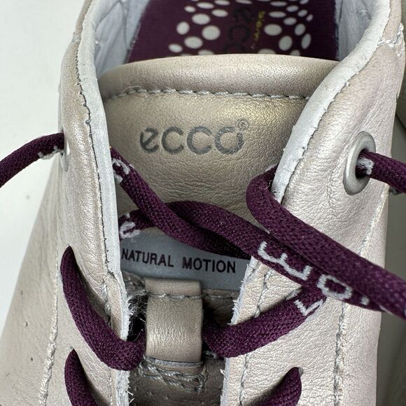 Ecco Biom Pewter‎ Yak Leather Golf Sneakers Comfort Shoes Size EU 40 US 9-9.5 - Picture 10 of 12